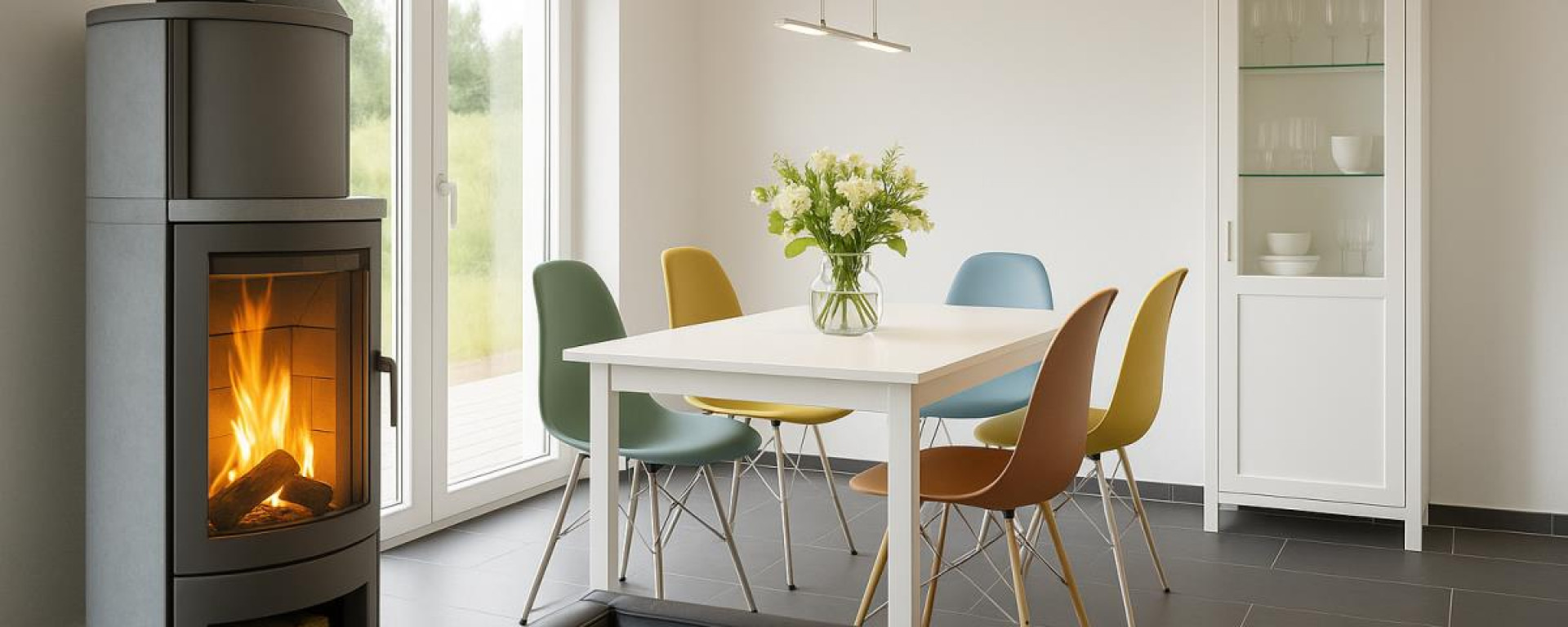 Modernes Wohn- Esszimmer im Dock 61 in Nordhorn