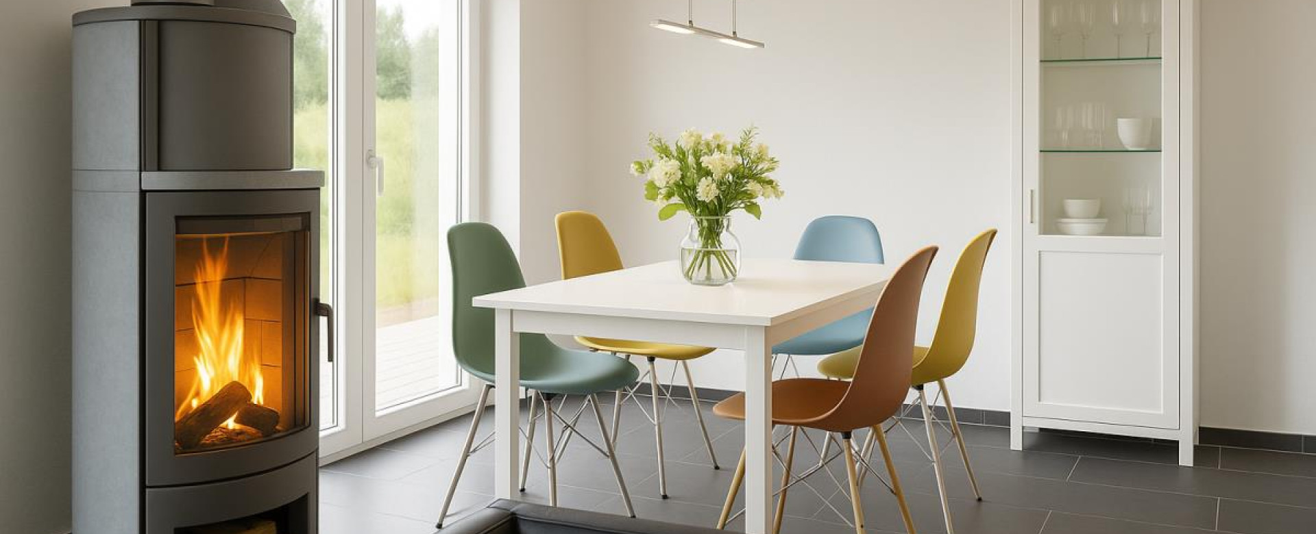 Modernes Wohn- Esszimmer im Dock 61 in Nordhorn