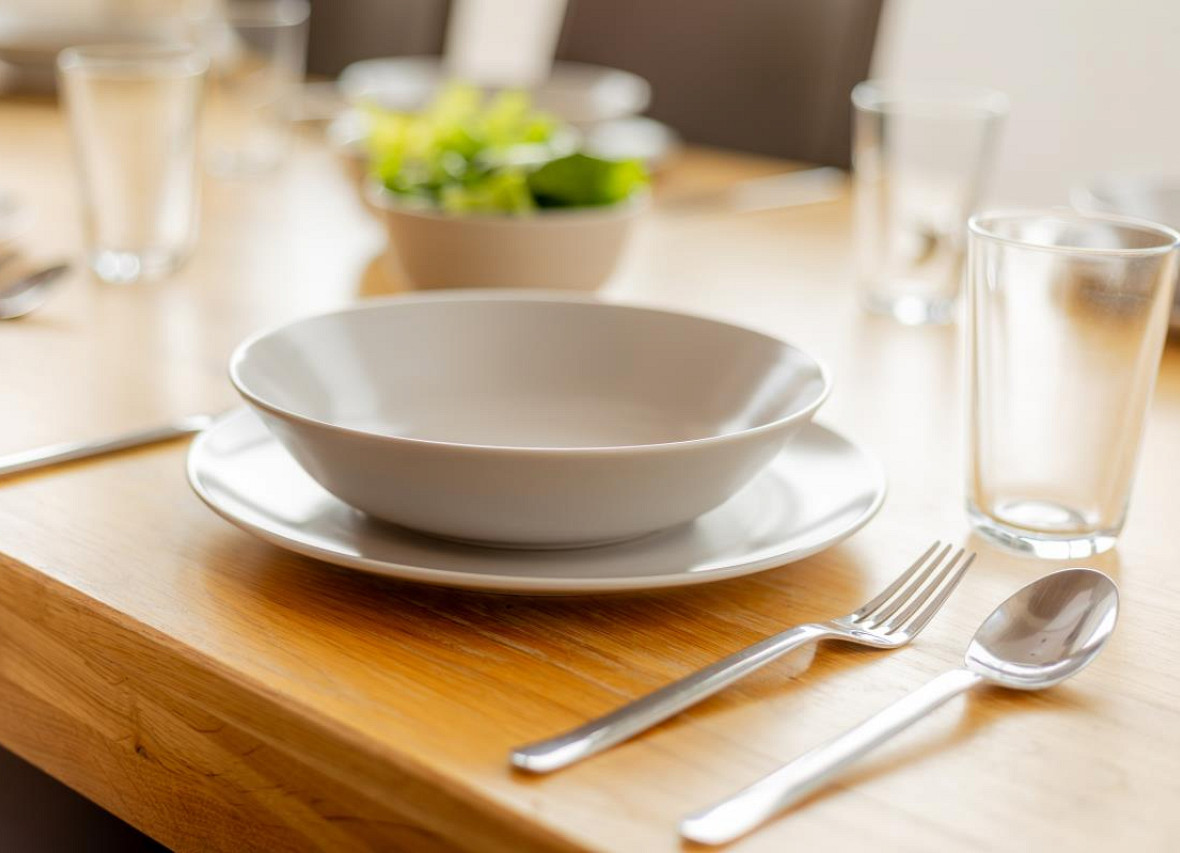 Liebe zum Detail – stilvoll gedeckter Platz im Essbereich